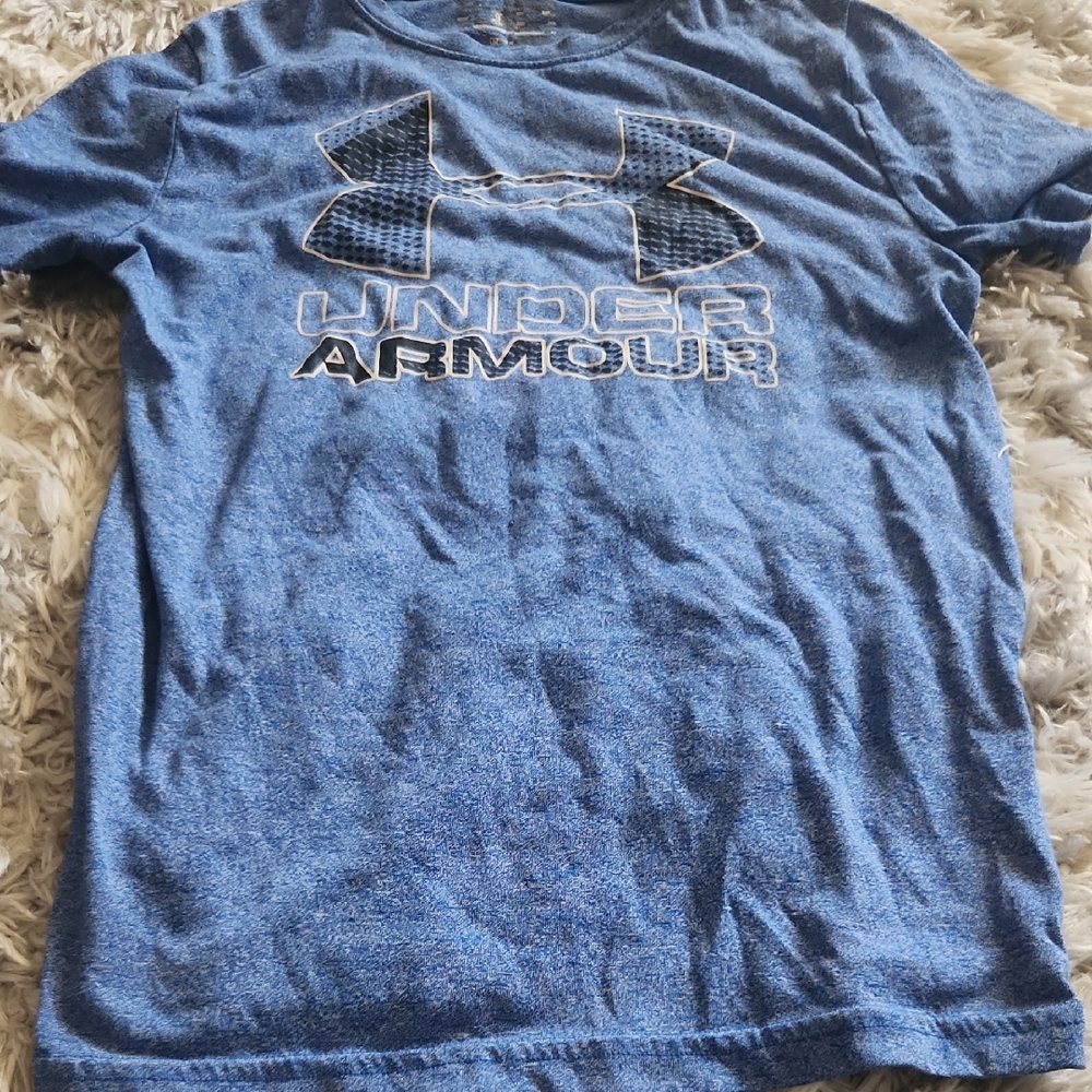 Under Armour Kids Heathered Blue Tee